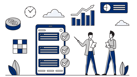 People showing technology assessment with charts and graphs People showing technology assessment with charts and graphs
