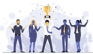 Team Celebrating Technology Win