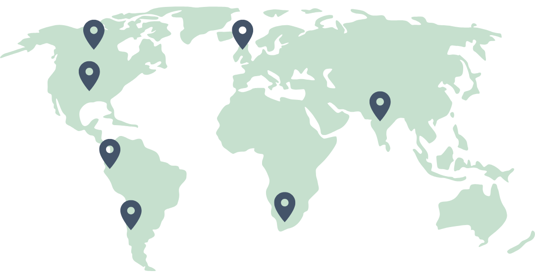 Map Showing We Have Talent Resources Around the Globe